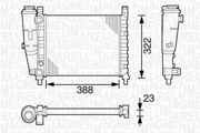 Радиатор охл.двиг. FIAT UNO 55/60 SL 1116 CC. CHECK-CONTROL